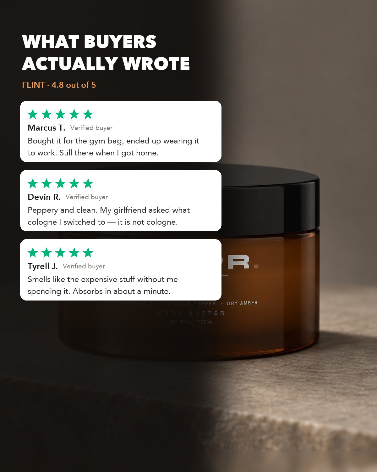 FLINT Body Butter — Inspired by Dior Sauvage, 200g