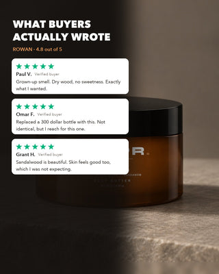 ROWAN Body Butter — Inspired by Tom Ford Oud Wood, 200g