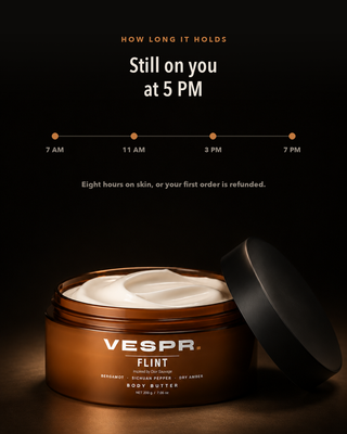 Still on you at 5 PM — eight hours on skin or your first order is refunded